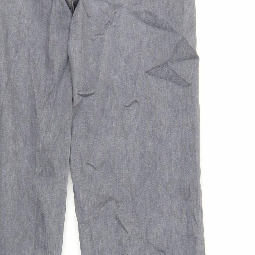 Marks and Spencer Womens Grey Cotton Straight Jeans Size 8 L29 in Regular Zip