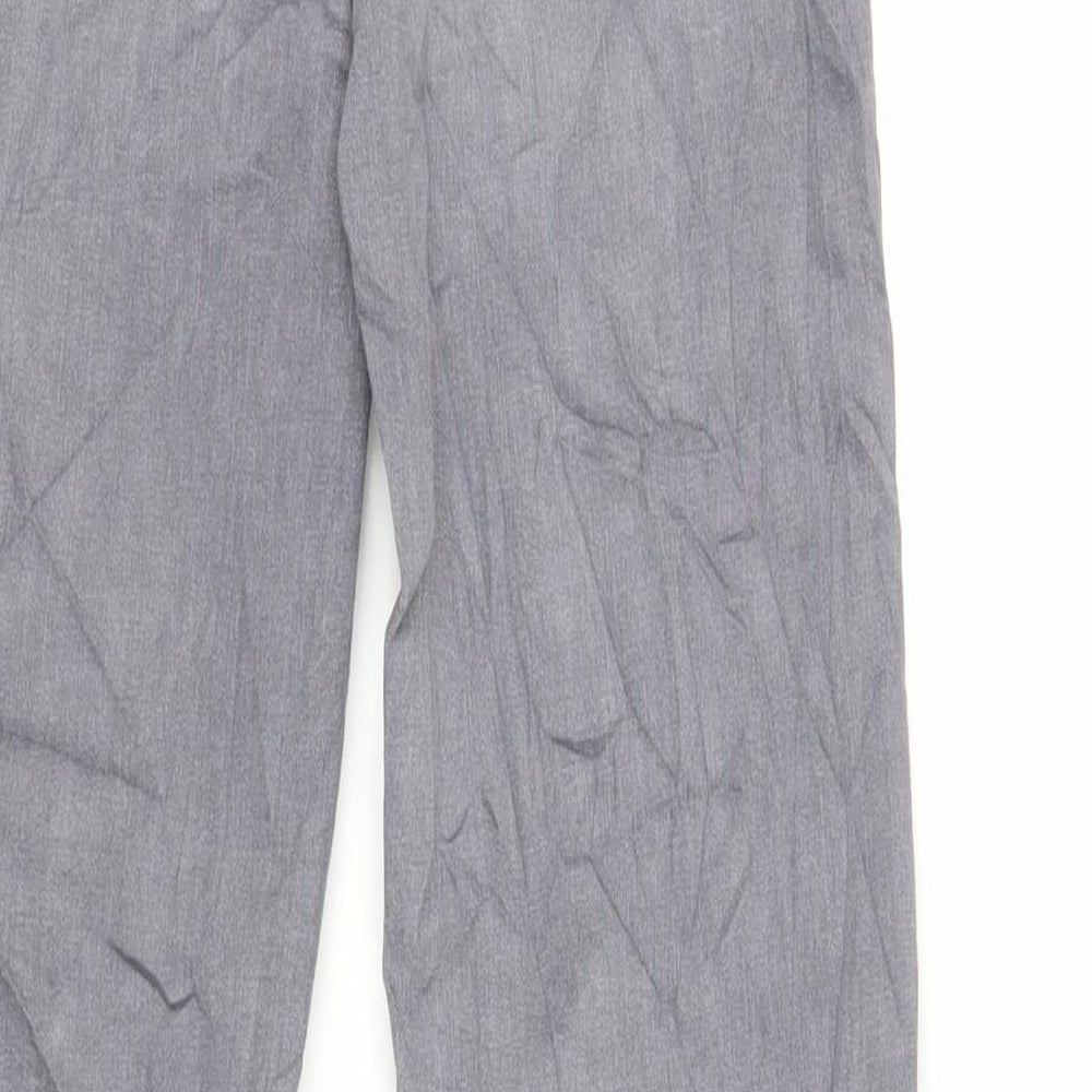 Marks & Spencer Womens Grey Cotton Straight Jeans Size 8 L31 in Regular Zip - Long Lenght