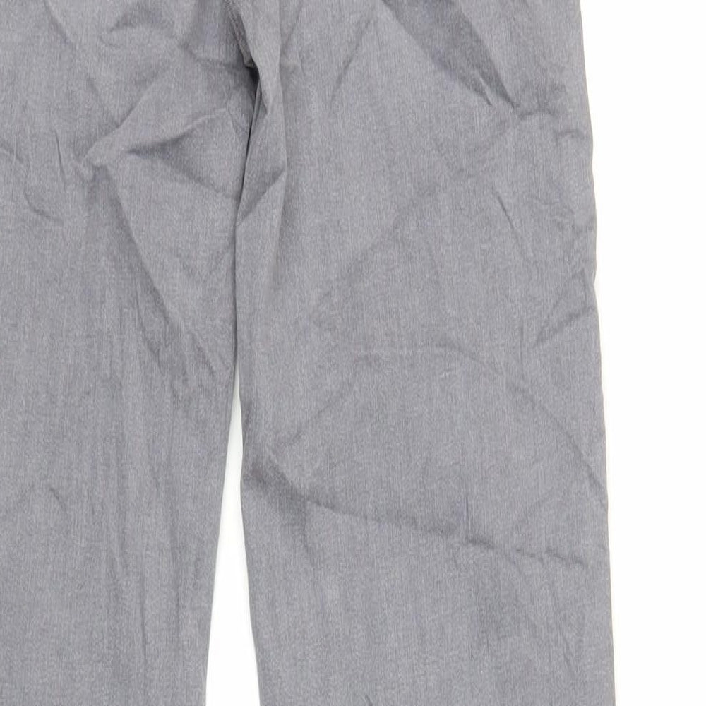 Marks and Spencer Womens Grey Cotton Straight Jeans Size 8 L32 in Regular Zip - Long Lenght