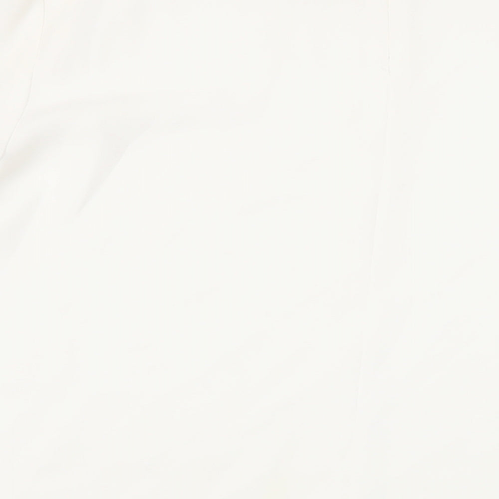Zara Womens White Polyester Basic Blouse Size M Round Neck