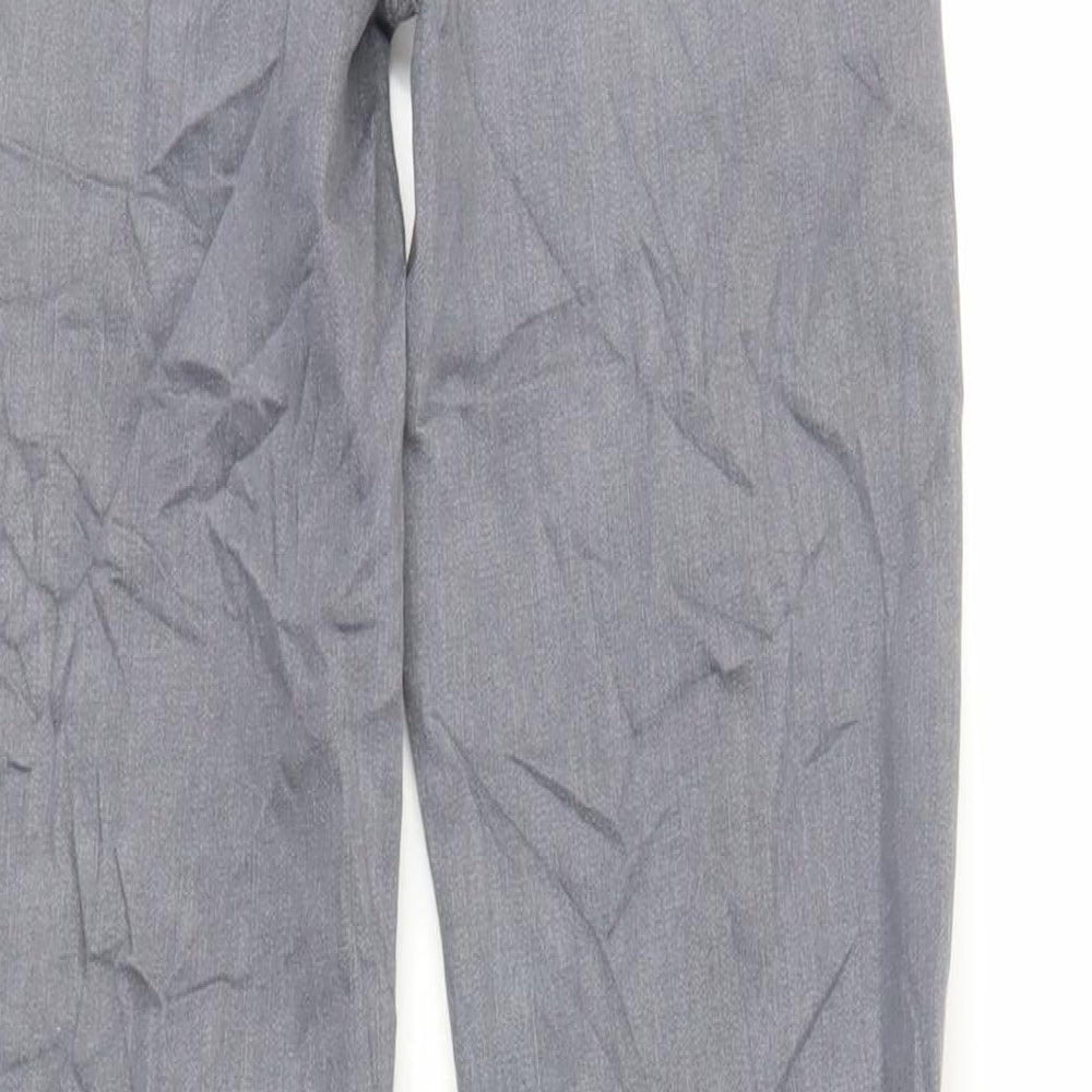 Marks & Spencer Womens Grey Cotton Straight Jeans Size 8 L32 in Regular Zip