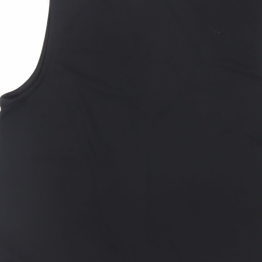 H&M Womens Black Polyester Basic Blouse Size S V-Neck - Lace Detail