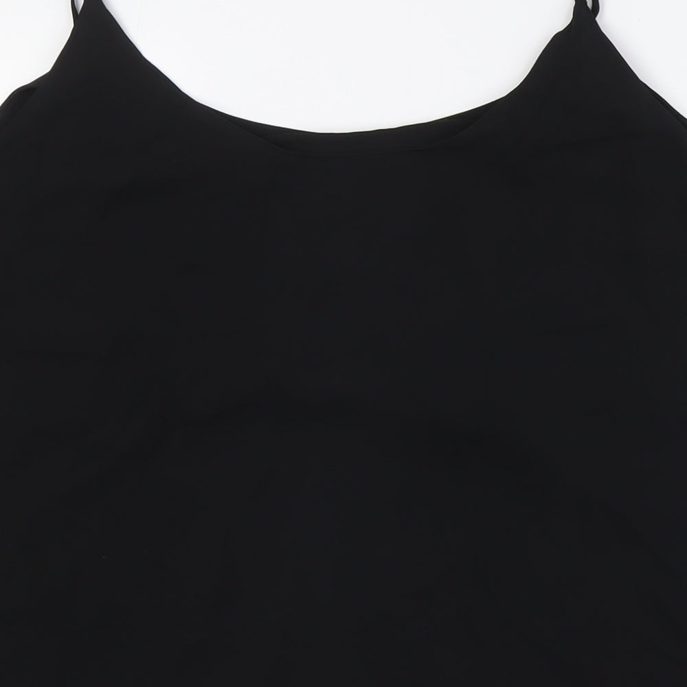 Dorothy Perkins Womens Black Polyester Camisole Button-Up Size 20 Scoop Neck