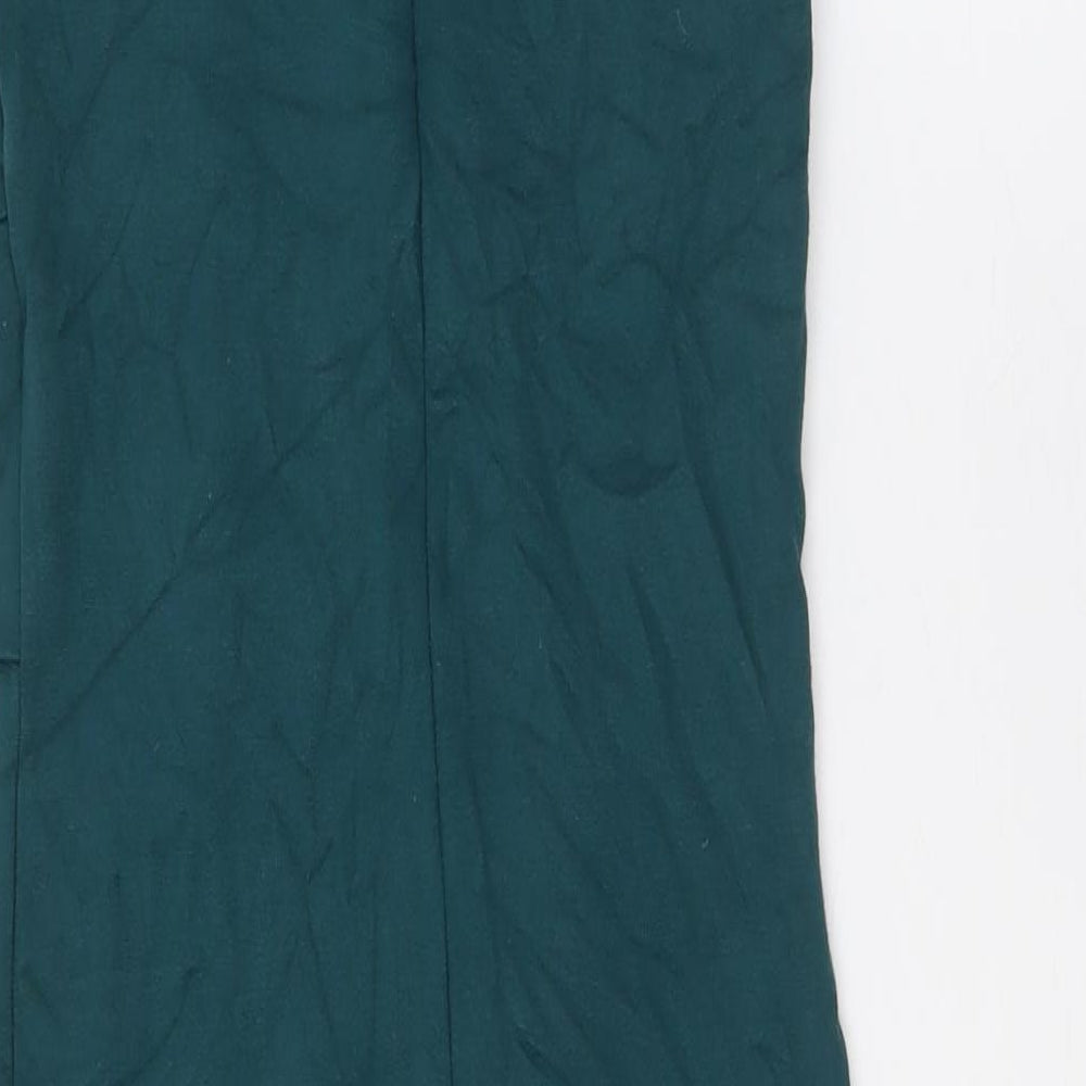 ASOS Womens Green Viscose Pencil Dress Size 10 Round Neck Zip