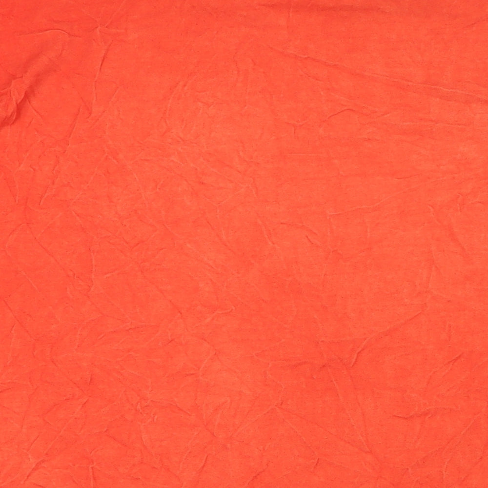 ASOS Womens Orange Cotton Basic T-Shirt Size 12 Crew Neck