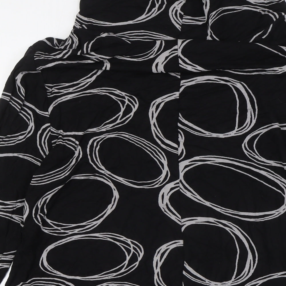 Capri Womens Black Polyester Tunic Button-Up Size XS High Neck