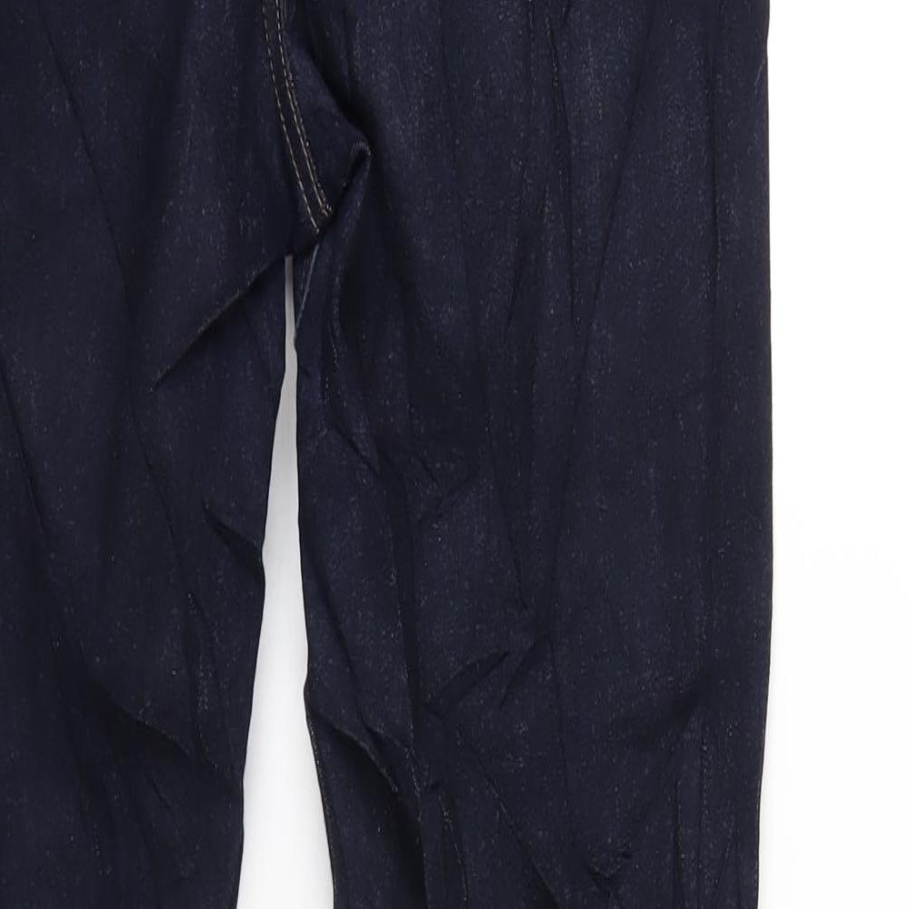 Marks & Spencer Womens Blue Cotton Skinny Jeans Size 12 L30 in Regular Zip