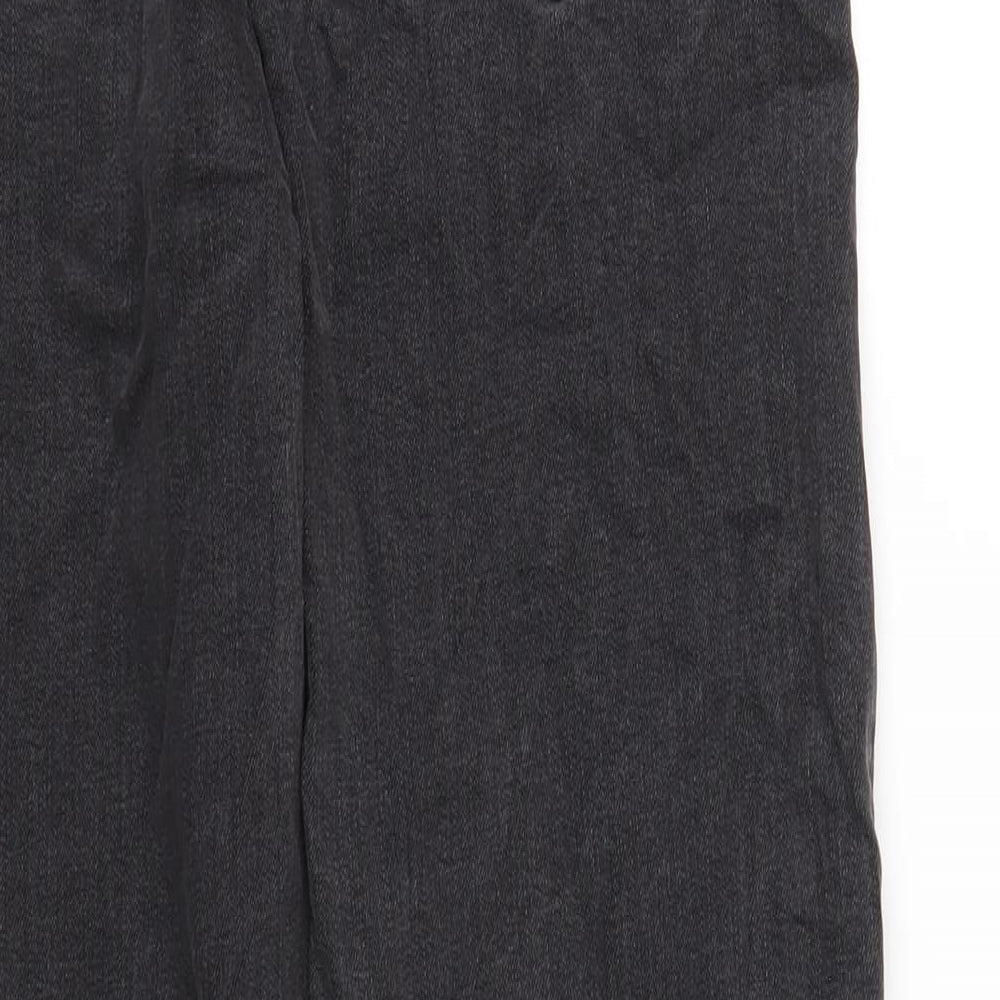 Marks & Spencer Womens Blue Cotton Straight Jeans Size 6 L30 in Regular Zip
