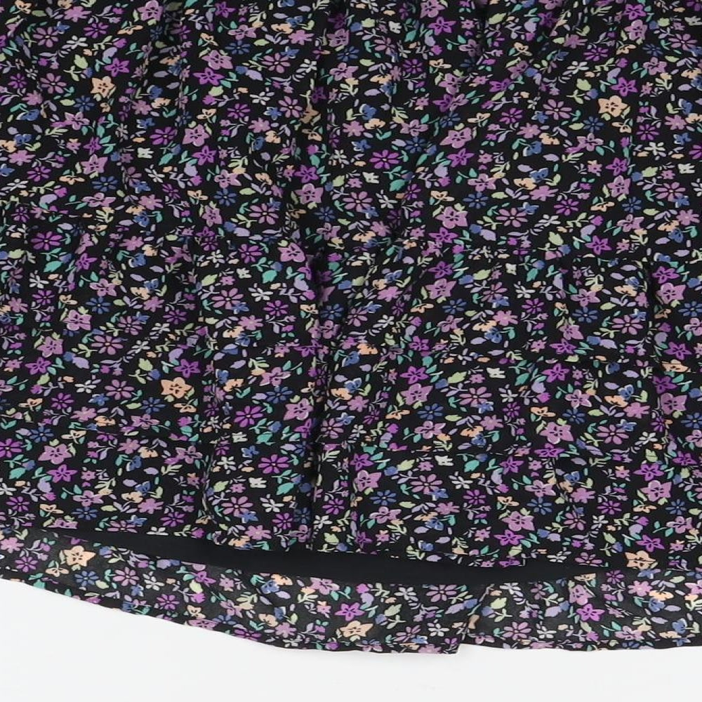 Marks & Spencer Girls Multicoloured Floral Polyester A-Line Skirt Size 13-14 Years Regular Pull On