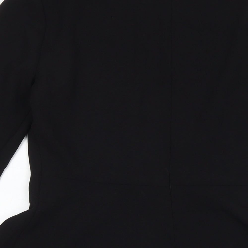 Zara Womens Black Polyester Fit & Flare Size S Round Neck Pullover
