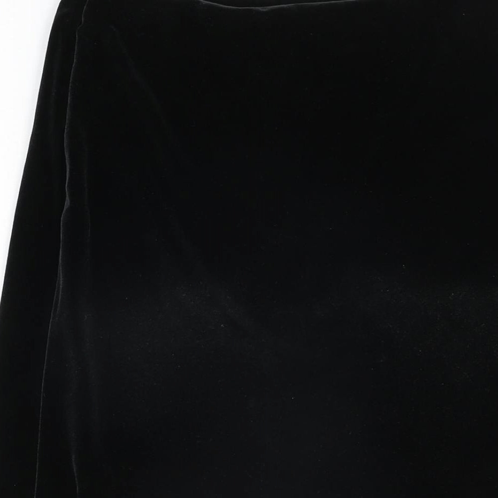 Marks & Spencer Womens Black Polyester A-Line Skirt Size 10