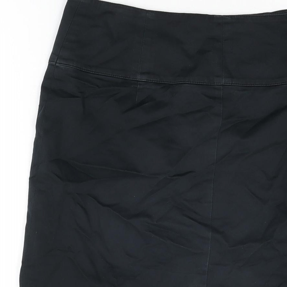 Red Herring Womens Black Polyester Straight & Pencil Skirt Size 10 Zip
