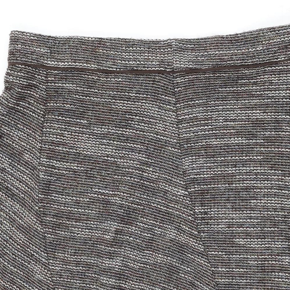Marks & Spencer Womens Brown Polyester Swing Skirt Size 16