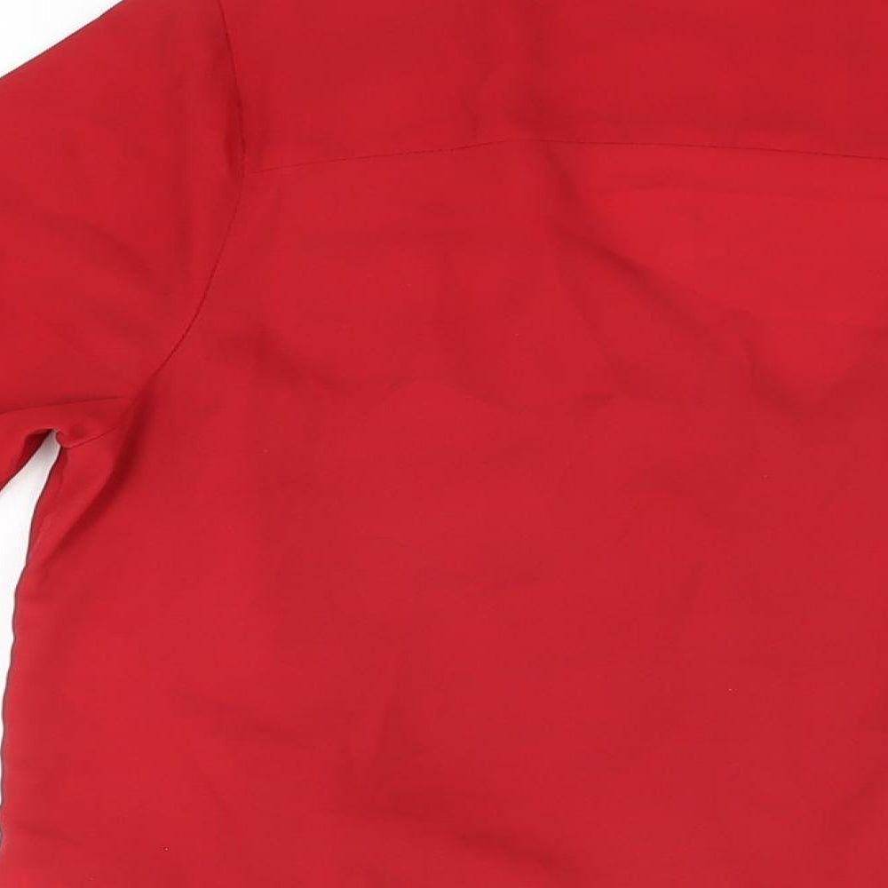 New Look Womens Red Polyester Basic Blouse Size 12 V-Neck