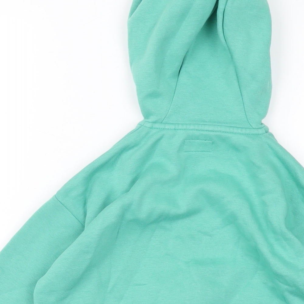 Next Boys Green Cotton Full Zip Hoodie Size 5 Years Zip