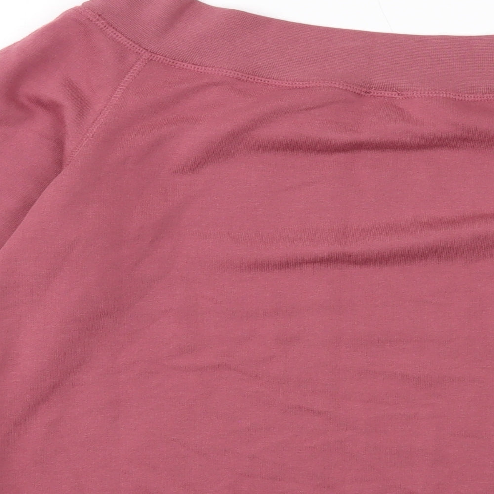 River Island Womens Pink Cotton Pullover Sweatshirt Size XS Pullover