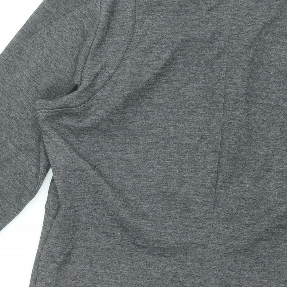 Yessica Womens Grey Polyester Shift Size 18 Round Neck Zip