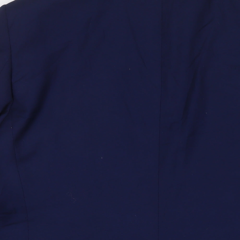 Burton Mens Blue Polyester Jacket Suit Jacket Size 44 Regular