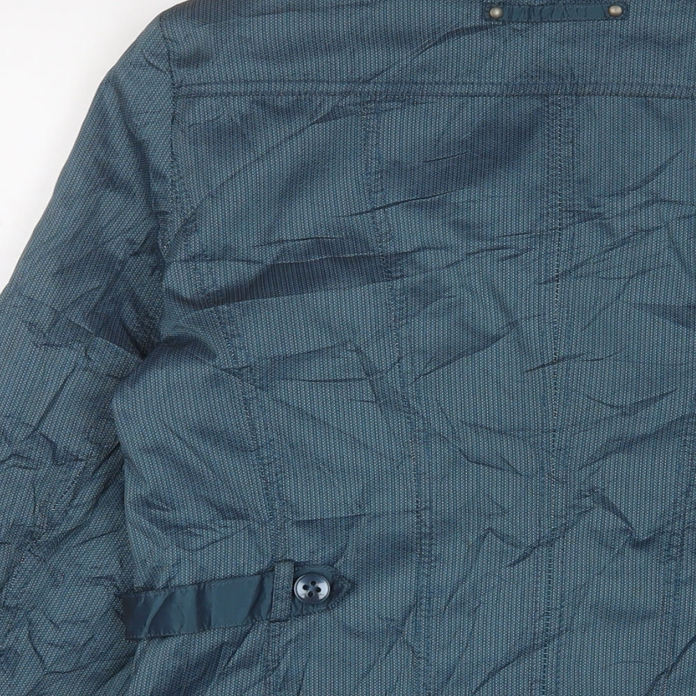 Bonita Womens Blue Jacket Blazer Size 12 Button