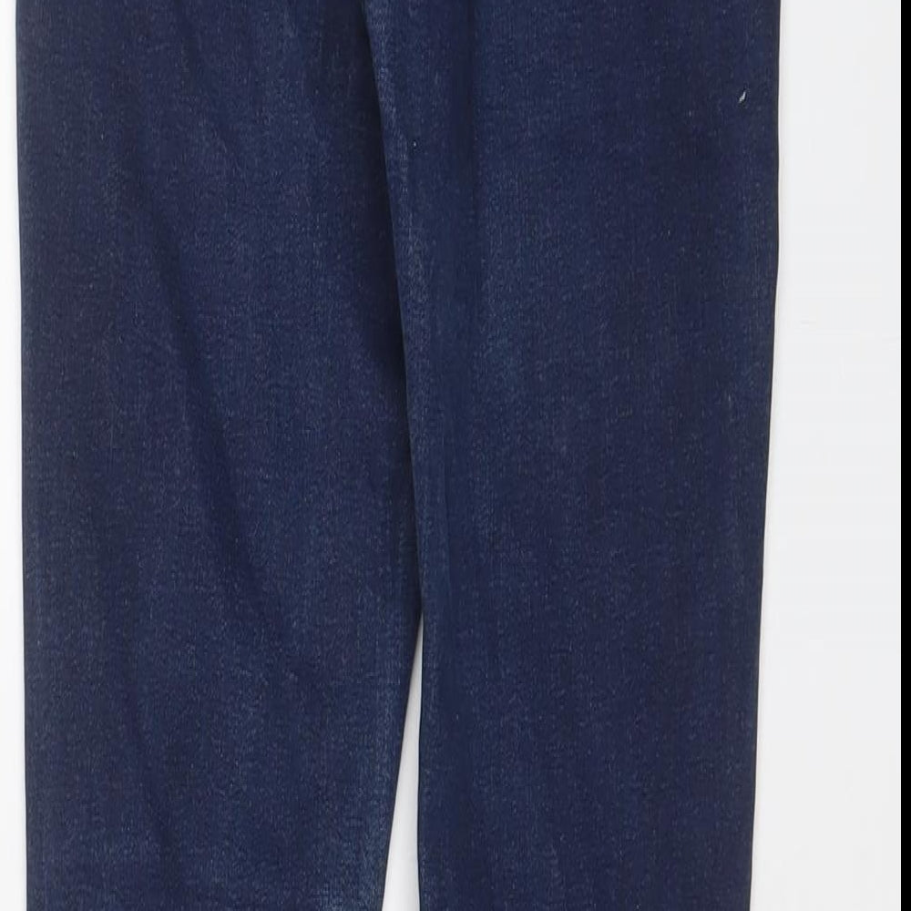 Warehouse Womens Blue Cotton Skinny Jeans Size 8 L27 in Regular Zip