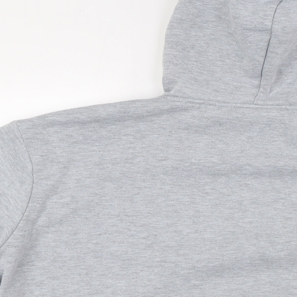 Kiwi Silver Womens Grey Polyester Pullover Hoodie Size S