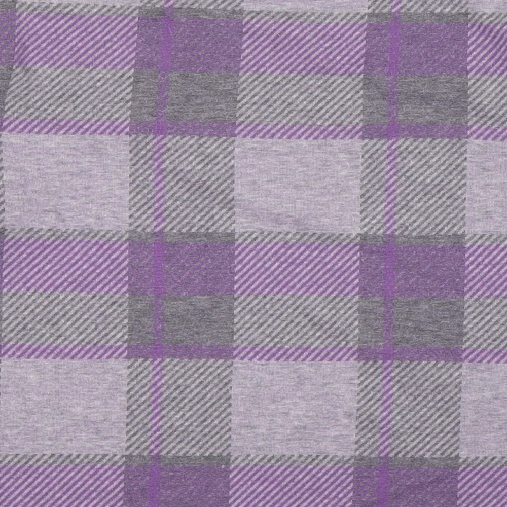 Marks & Spencer Womens Purple Polyester Basic Button-Up Size 10 Round Neck