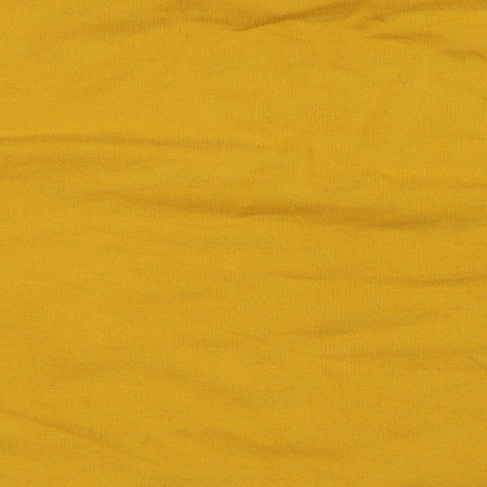 Zara Womens Yellow Cotton Pullover Sweatshirt Size L