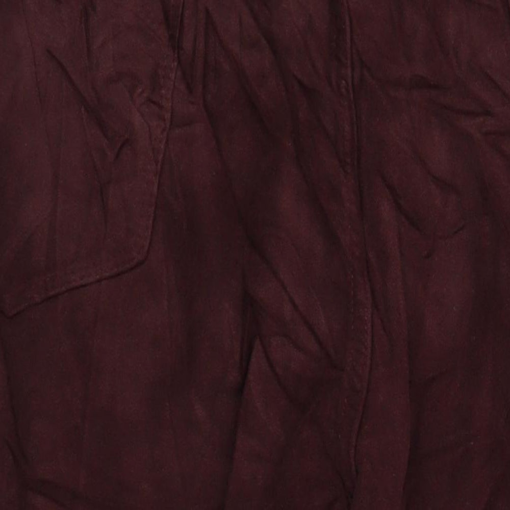 Marks & Spencer Mens Red Cotton Straight Jeans Size 42 in Regular
