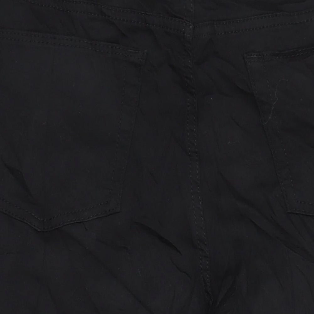 Marks & Spencer Womens Black Cotton Straight Jeans Size 16 L21 in Regular