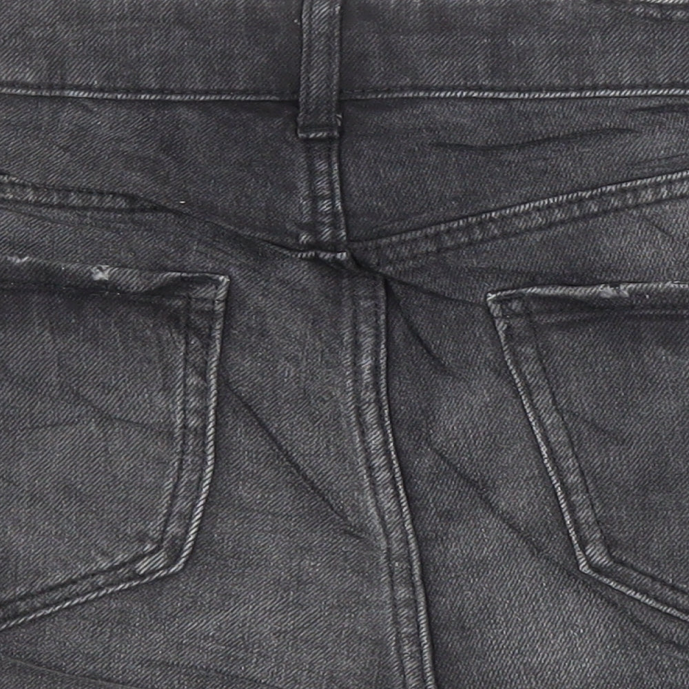 Marks & Spencer Womens Black Cotton Boyfriend Shorts Size 6 Regular