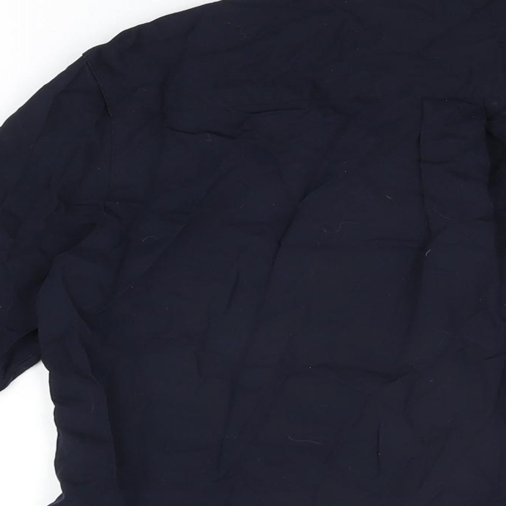 Uniqlo Womens Blue Viscose Basic Button-Up Size XS Collared