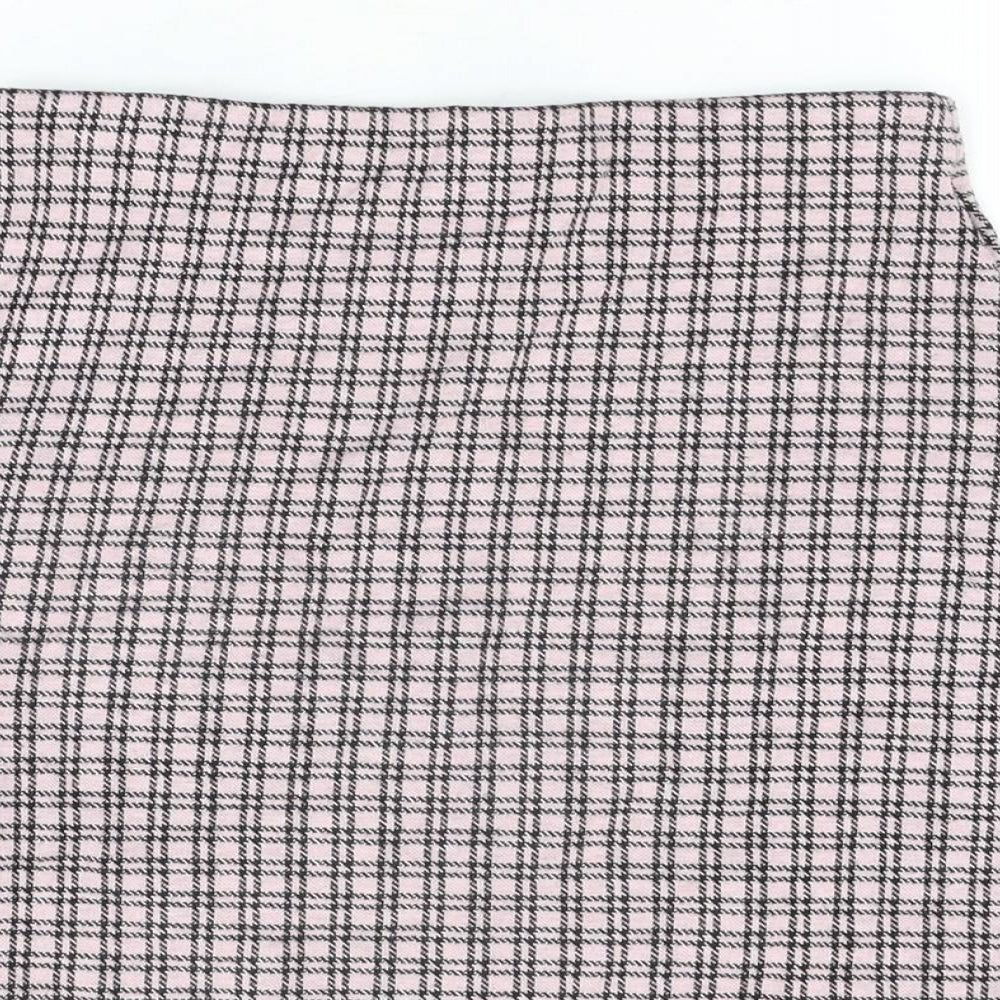 New Look Womens Pink Geometric Polyester Mini Skirt Size 8