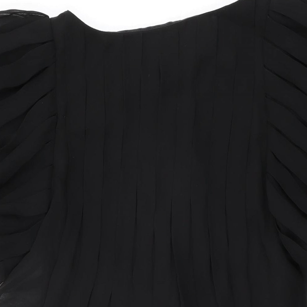 Mango Womens Black Polyester Shift Size M Round Neck Pullover