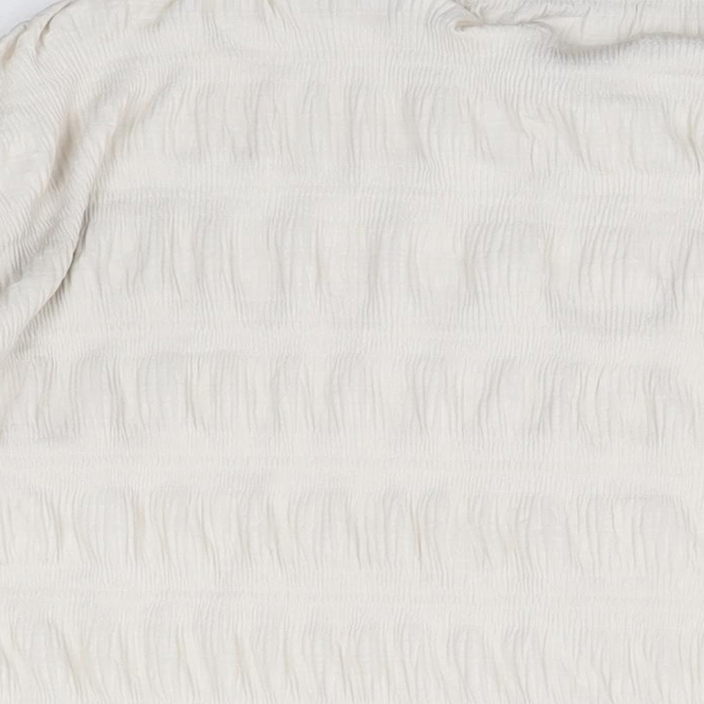 ASOS Womens Beige Polyester Basic Button-Up Size 18 Collared