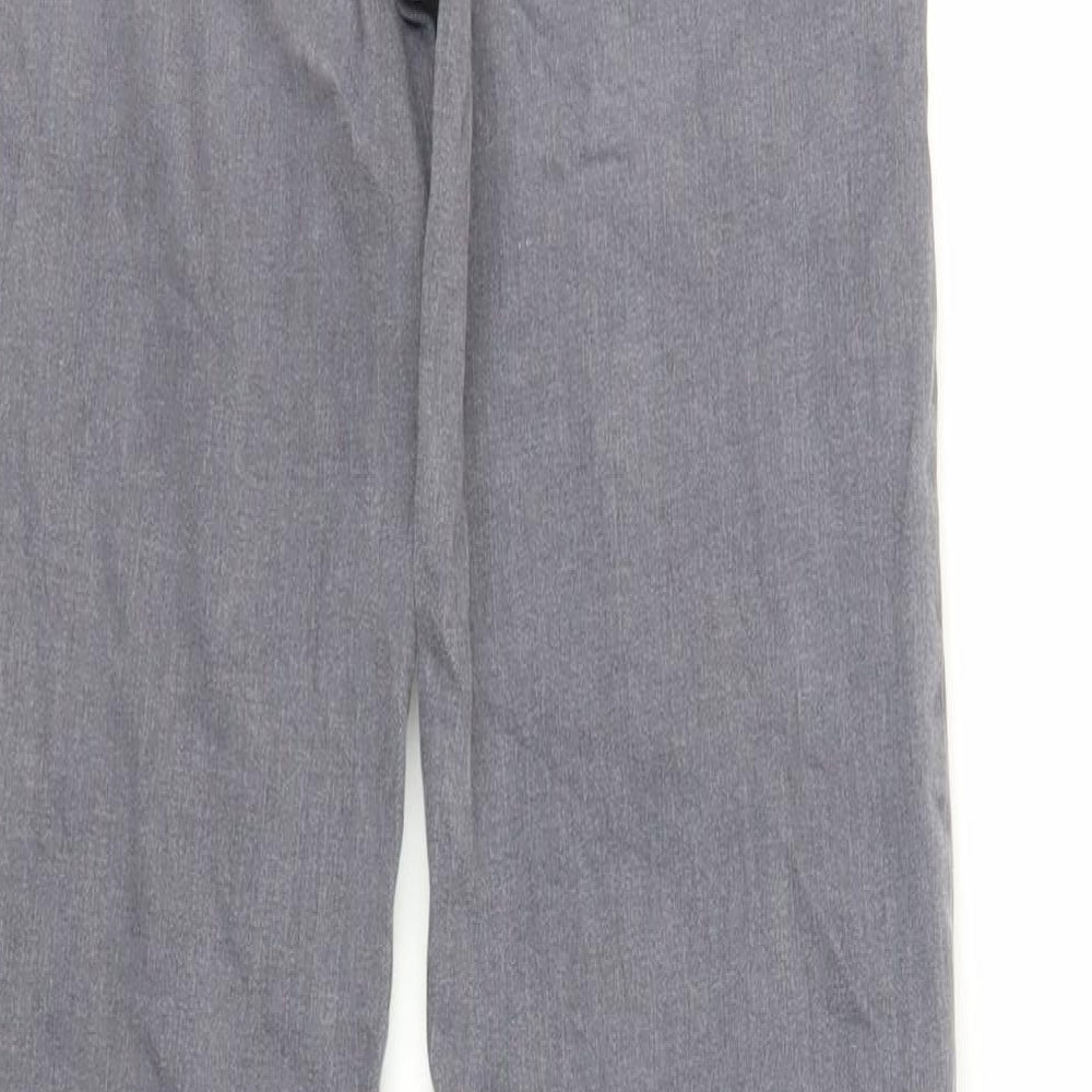 Marks and Spencer Womens Grey Cotton Straight Jeans Size 8 L32 in Regular Zip - Long Lenght