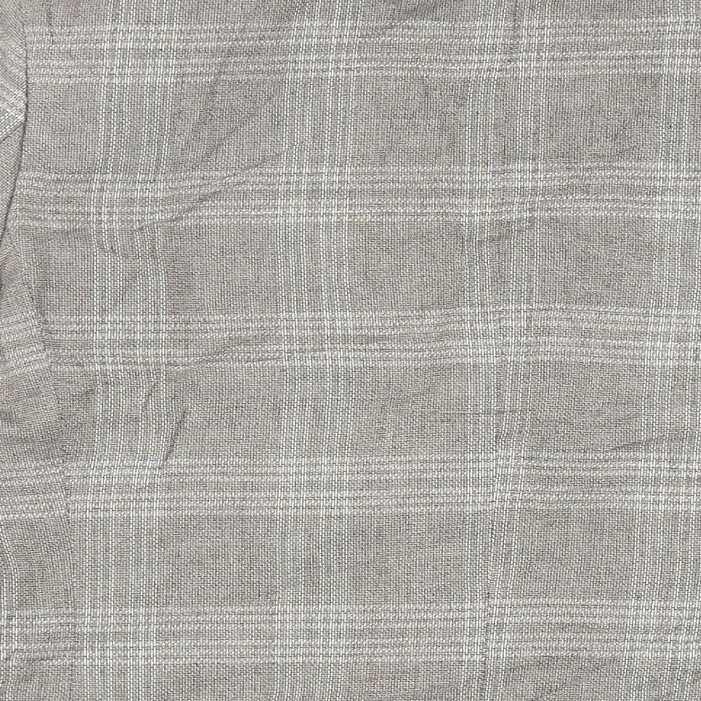 Marks & Spencer Mens Beige Plaid Cotton Jacket Blazer Size 38 Regular
