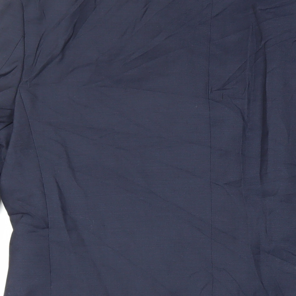 Marks & Spencer Mens Blue Wool Jacket Suit Jacket Size 38 Regular