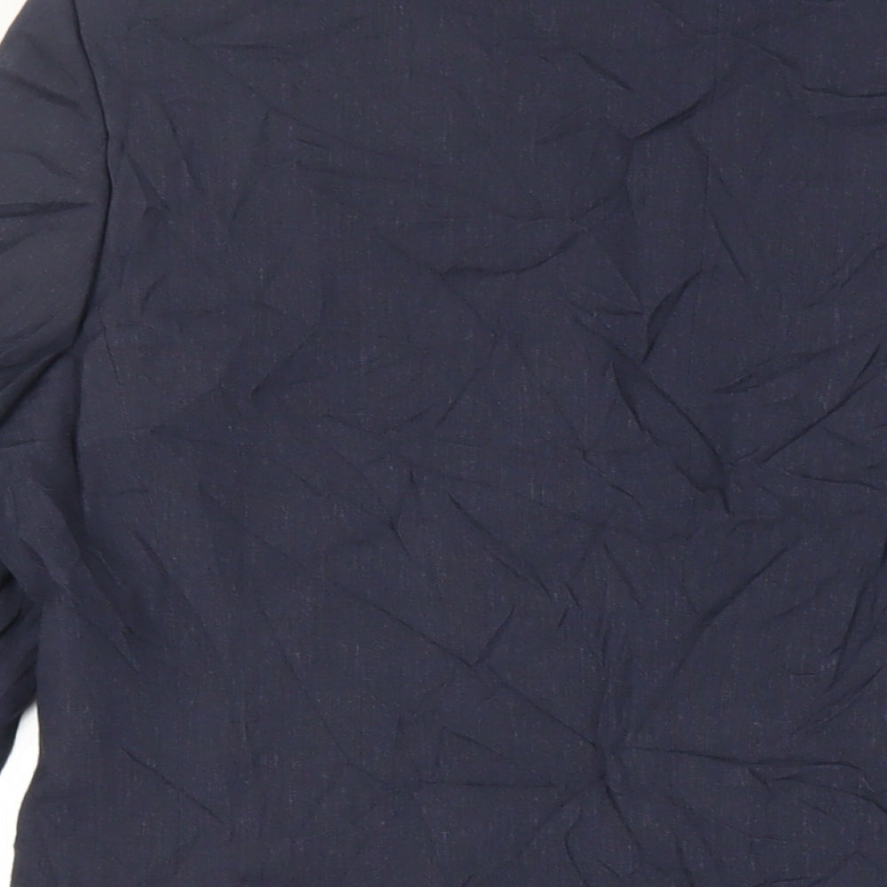 Marks & Spencer Mens Blue Polyester Jacket Suit Jacket Size 40 Regular