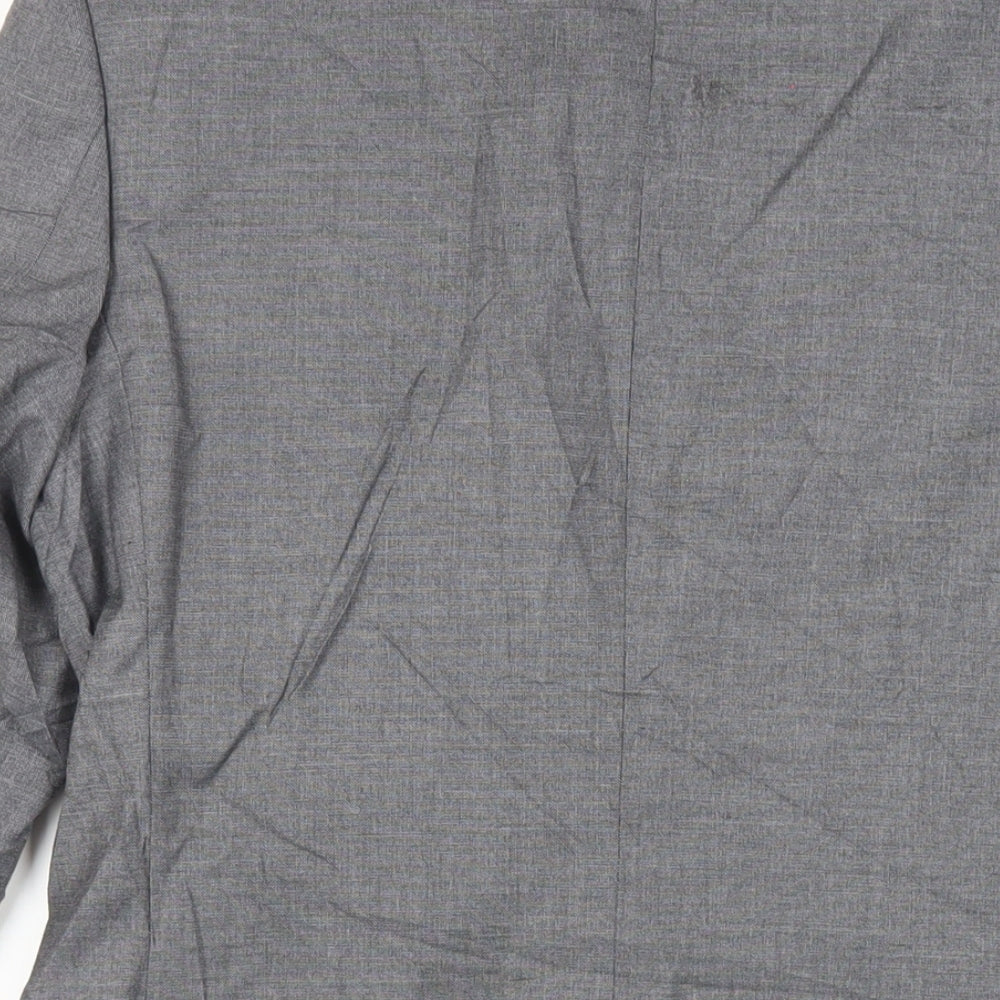 Marks & Spencer Mens Grey Polyester Jacket Suit Jacket Size 36 Regular