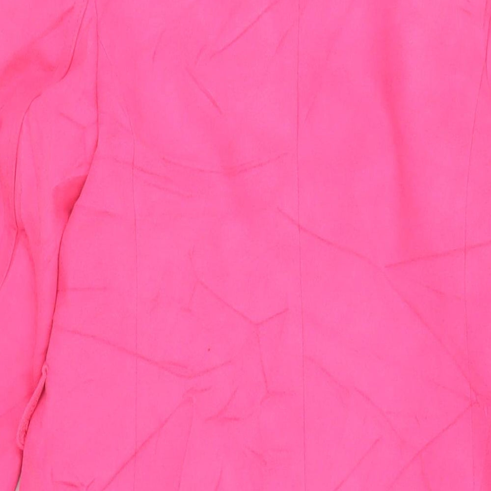 Marks and Spencer Womens Pink Overcoat Coat Size 8 Button