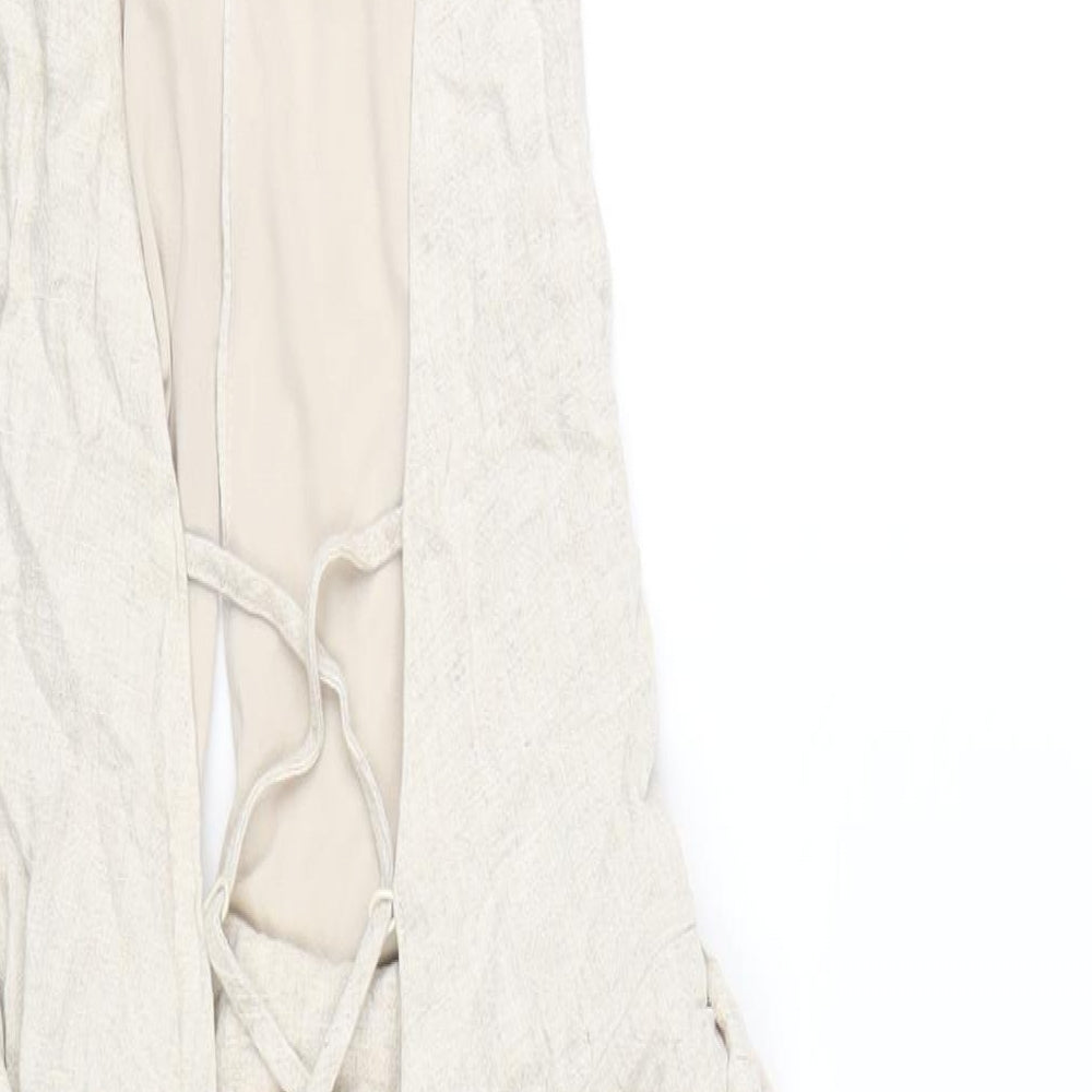 ASOS Womens Beige Viscose Mini Size 10 Halter Zip