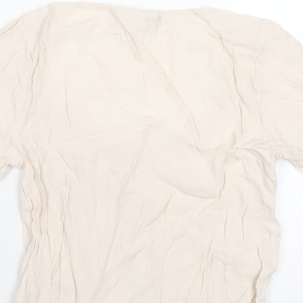 Oasis Womens Pink Viscose Basic Blouse Size 6 Scoop Neck
