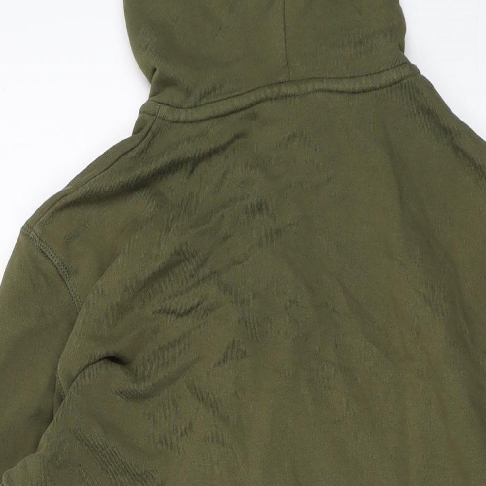 Marks & Spencer Mens Green Cotton Full Zip Hoodie Size S