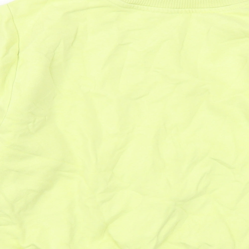 Zara Womens Green Cotton Pullover Sweatshirt Size S Pullover