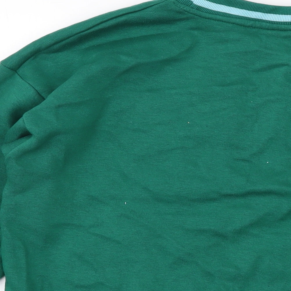 Daisy Street Womens Green Cotton Pullover Sweatshirt Size 8 Pullover