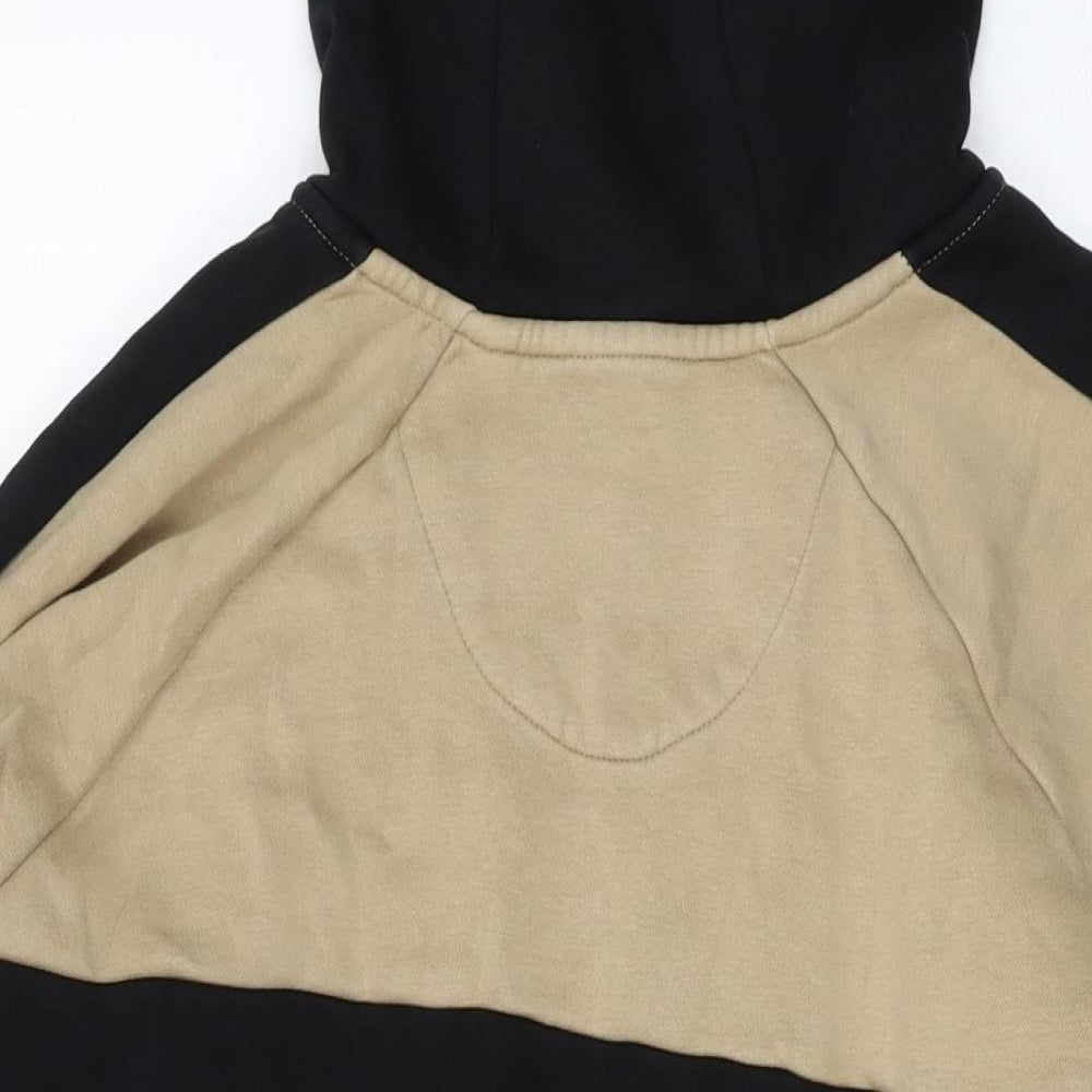 Next Mens Black Cotton Pullover Hoodie Size L