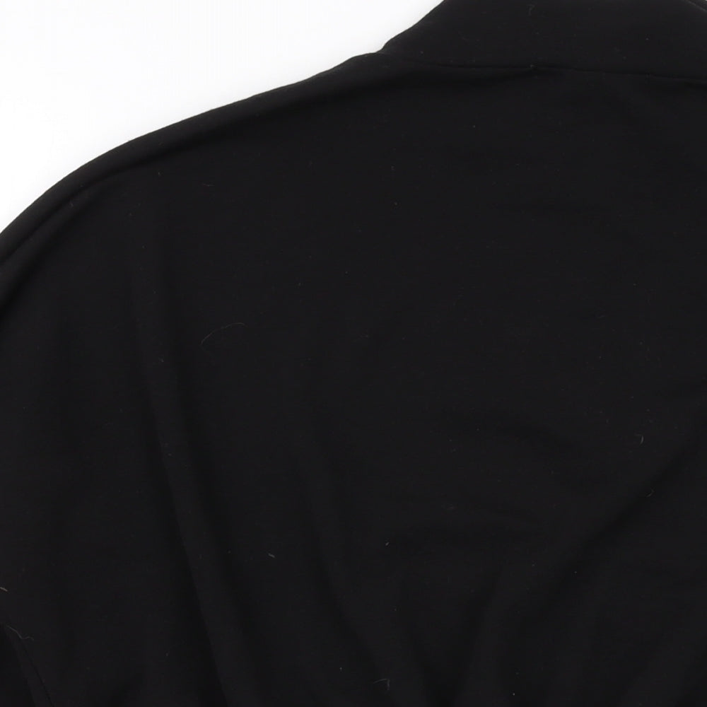 Missguided Womens Black Polyester Pullover Sweatshirt Size 12 Zip