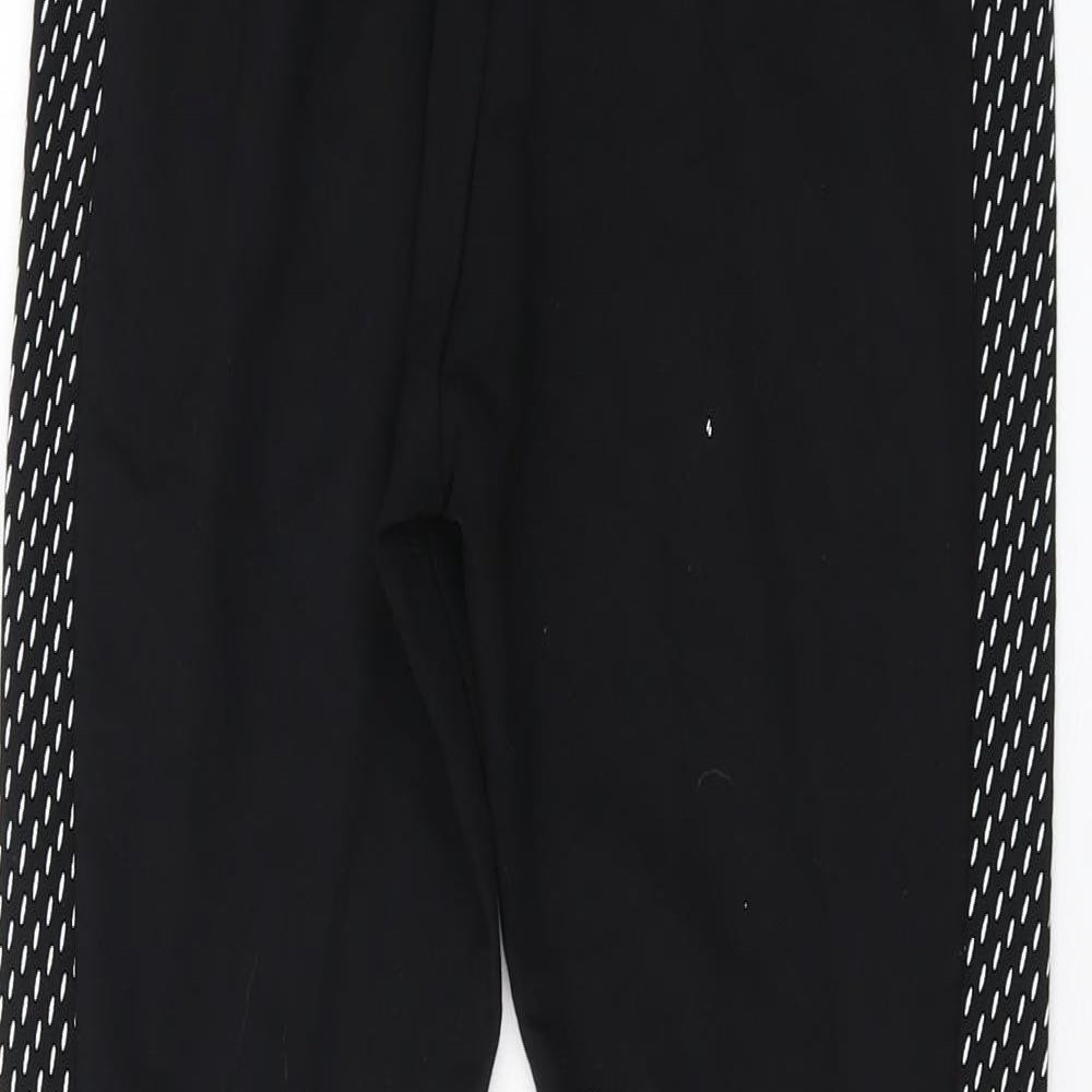 11 Degrees Womens Black Cotton Capri Leggings Size 8 L27 In