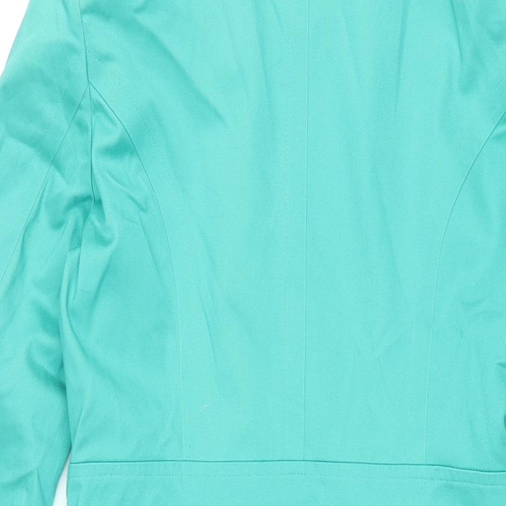 Debenhams Womens Blue Overcoat Coat Size 8 Button