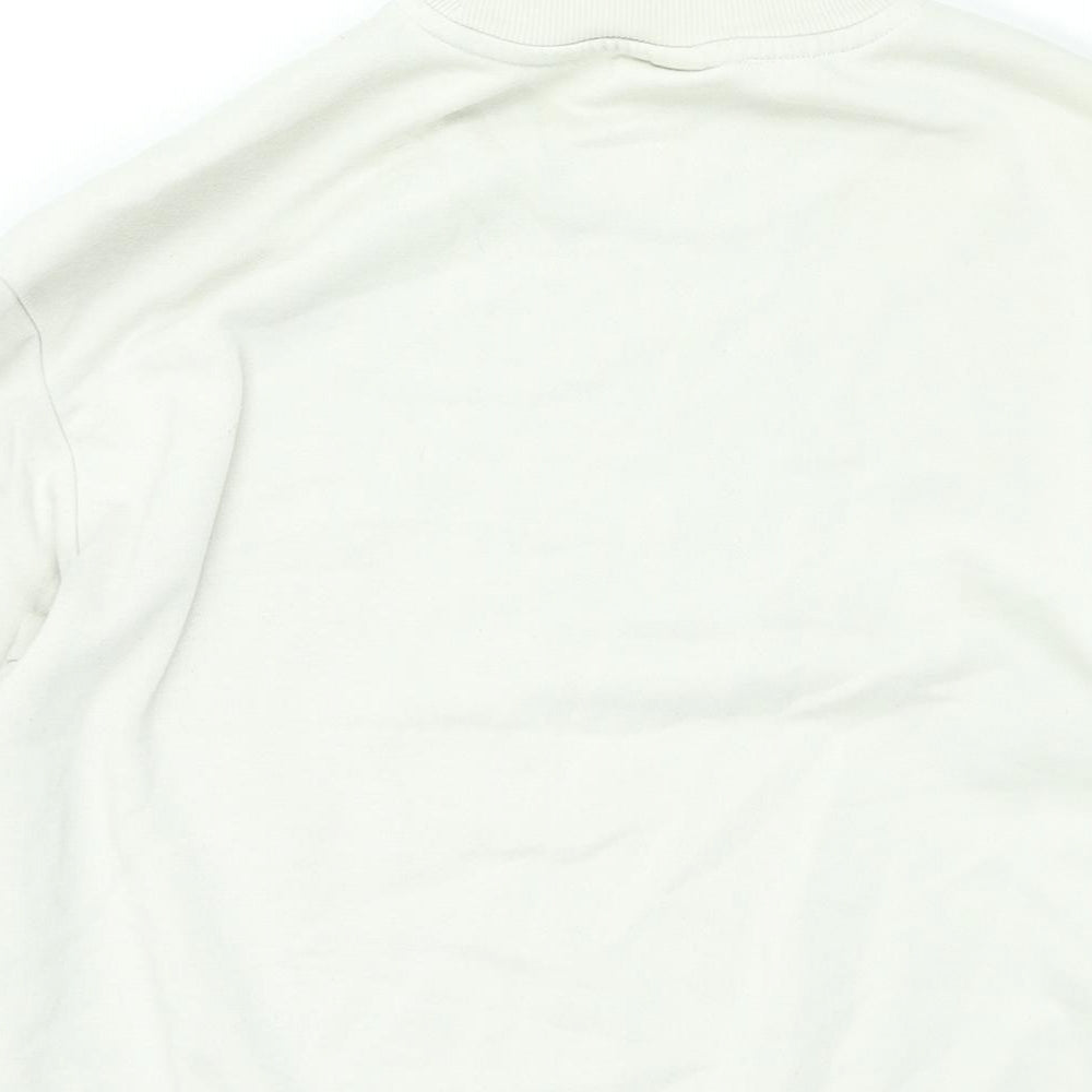 H&M Mens Beige Cotton Pullover Sweatshirt Size S
